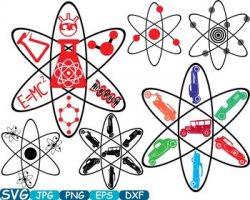 Science School Clip art svg math atom book experiment lesson biology lab  -353s