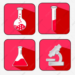 Chemical Laboratory Equipment Icon, Scientific Experiment ...