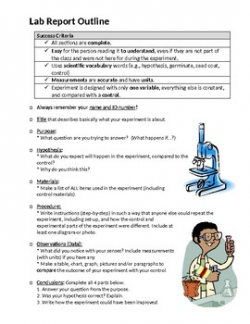Science Experiment Lab Report Elementary Middle School EDITABLE