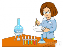 Science : lady-scientist-performing-experiment-graduated ...