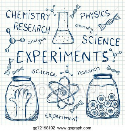 Vector Clipart - Scientific experiments on squared paper ...
