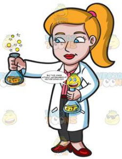 A Female Scientist Holding A Bubbly Chemical Experiment