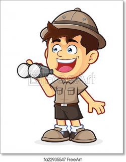 Free art print of Boy Scout with Binoculars