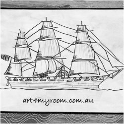 The First Fleet - History - Australia - pencil drawing - art ...
