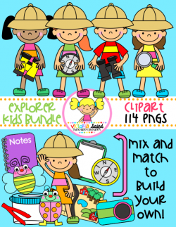 Explorer Kids Clipart Bundle | Clipart for Teachers | Pastel ...