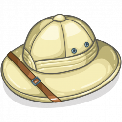 Cartoon Safari Hat - Modern Clipart •