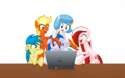 670702 - artist:parallaxmlp, browser ponies, computer, dell, firefox ...