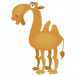 Funny clipart camel - Pencil and in color funny clipart camel