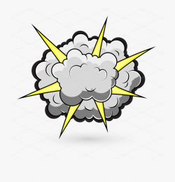 Explosion Clipart Yellow - Smoke Cartoon Png #609454 - Free ...
