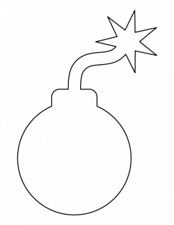 Cartoon bomb pattern. Use the printable outline for crafts, creating ...