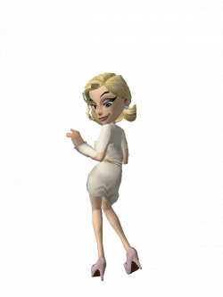 Female Animation: Apple Bottoms Strut Look Wavy Hair Winged Eye and ...