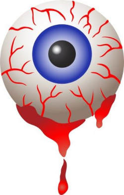 Eyeball clip art of a big bloodshot eye with blood dripping ...