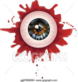 Vector Art - Halloween bloody eyeball. EPS clipart ...