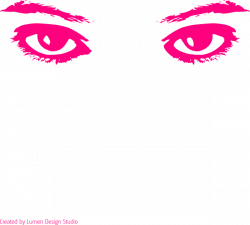 Pink Eyes clipart - Pencil and in color pink eyes clipart