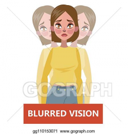 Vector Art - Blurred vision as a symptom of disease. Clipart ...