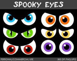 Spooky Eyes Clip Art Spooky Eyes Clipart Digital Clip Art ...