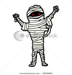 Clipart Picture: A Mummy with Red Eyes