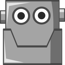 OnlineLabels Clip Art - Cute Robot Head (Same Eyes)