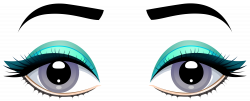 Grey Female Eyes with Eyebrows PNG Clip Art - Best WEB Clipart