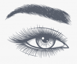 Eyelash Clipart Abstract - Eyebrow Clipart Black And White ...