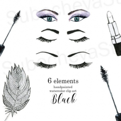 Eyelashes Clipart , Woman Beauty Graphics, Makeup Clip Art ...
