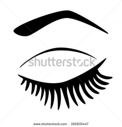 8 Closed Eye Lashes Vector Images - Eyebrow and Eyes Closed ...