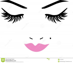 Closed Eyes And Lips Stock Vector - Image: 51125196 ...