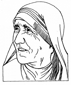 Mother Teresa Drawing at GetDrawings.com | Free for personal use ...