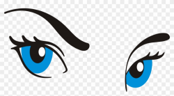 Clip Art Eyes And Eyebrows Clipart - Cartoon Eye With ...