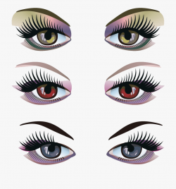 Eyelashes Clipart Gold And - Transparent Makeup Eyes Png ...