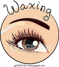 Clip Art Vector - Eyebrow waxing icon illustration. Stock ...