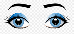 Download Blue Female Eyes With Eyebrows Clipart Png ...