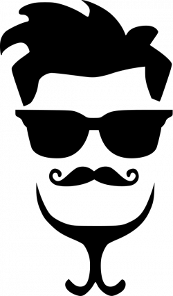 Gay Hipster Man Hair Fasion Style Glasses Svg Png Icon Free Download ...