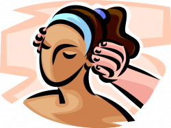 Masseuse Promotes Relaxation and Well-Being - Vector Image
