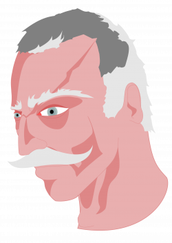 Clipart - Mad old man