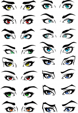 Set of Human Eyes ClipArt. Shine Look, View. Svg, Cdr, Png ...
