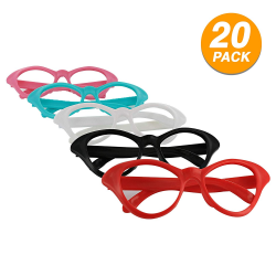 Eye Glasses Nifty 50's Theme Party Cat Style Super Fashion Clear Lens  Eyewear Party Favor Fun Costume Accessory Multi Colors Durable Sunglasses  (20 ...