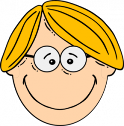 Blond Smiling Boy With Glasses 2 clip art | Cclip Art | Clip ...