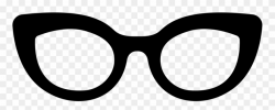 Glasses Of Cat Eyes Shape Comments - Cat Eye Glasses Icon ...