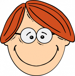 Smiling Red Head Boy With Glasses Clip Art at Clker.com - vector ...