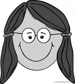 Girl with Glasses Clipart - ClipartBlack.com