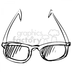 eyeglasses sketch clipart. Royalty-free clipart # 137018