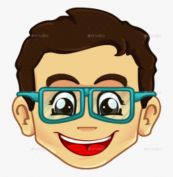 Acc/cool Geeky Glasses - Boy With Glasses Clipart #86228 ...