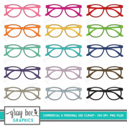 Reading Glasses- Eyeglasses- Clip Art Pack