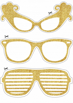 Photo booth props: Golden glasses