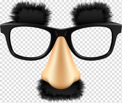 Black eyeglasses with nose art illustration, Groucho glasses ...