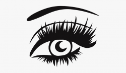 Eyelash Clipart Thick - Eye With Lashes Png #243345 - Free ...