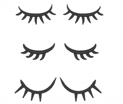 Blinking eyes with lashes - 3 different types - embroidery ...