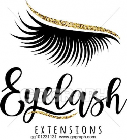 Vector Illustration - Eyelash extension logo. EPS Clipart ...