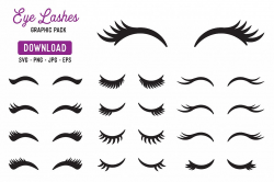Eye Lashes Graphic Clipart Pack - Eyelashes Vector